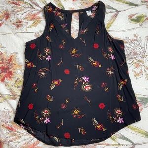 Old Navy Flowy Cotton Sleeveless Floral Top sz M